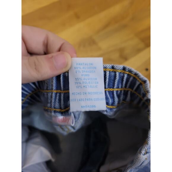 Mary-Kate and Ashley Girls Jeans Size 4 Sparkle Cuff Rhinestone Denim Pants Y2K - Picture 9 of 14